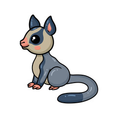 Cute little sugar glider cartoon