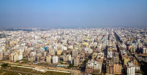aerial of Dhaka, Bangladesh