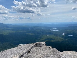 landscape with blue sky and clouds