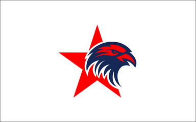 Illustration vector graphic of eagle head american icon logo design template-10