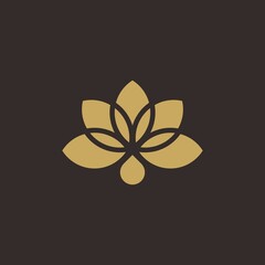 Flower and oil ornament logo icon abstract design vector