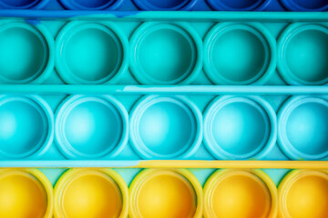 Colorful silicone pop toy background