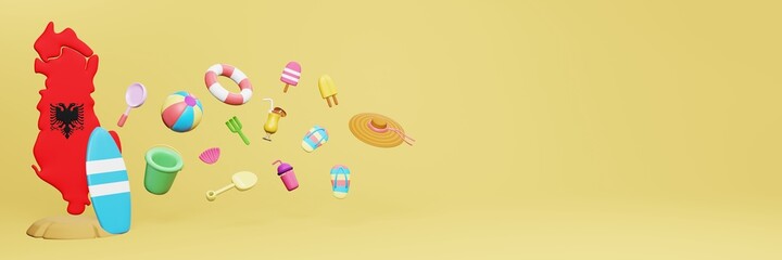 3d rendering of summer holidays in Albania