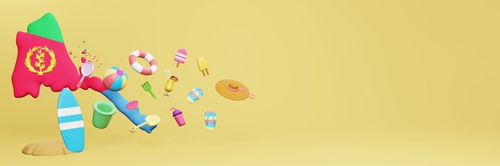 3d rendering of summer holidays in Eritrea