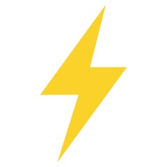 Thunder and Bolt Lighting Flash Icons Set in Flat Style For Electricity Apps And Website.