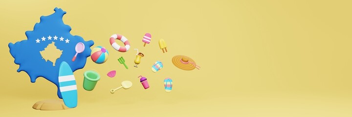 3d rendering of summer holidays in Kosovo