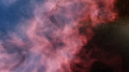 Deep space nebula with stars. Bright and vibrant Multicolor Starfield Infinite space outer space background with nebulas and stars. Star clusters, nebula outer space background 3d render