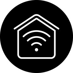 home signal glyph icon