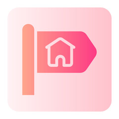 rent house gradient icon