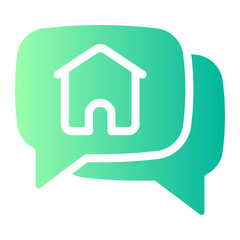 Real estate gradient icon