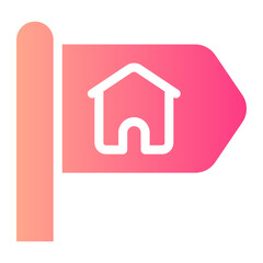 rent house gradient icon