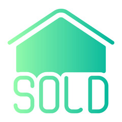 sold home gradient icon