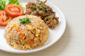 fried rice with grilled pork