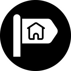 rent house glyph icon
