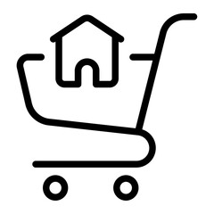 buy house line icon
