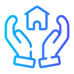 Obraz premium insurance gradient icon