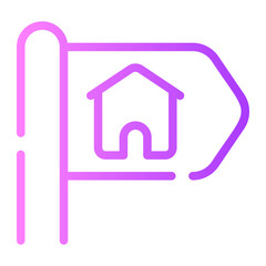 rent house gradient icon