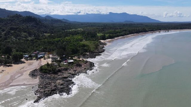 The Pugu, Gondol, Siar and Pandan Beaches of Lundu area at the most southern part of Sarawak and Borneo Island