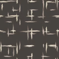 Deurstickers Schilder en tekenlijnen Blauw streep naadloos patroon. aquarel lijn tartan textuur. Japanse motief vector geruite geruite stof, hand getrokken penseelstreken achtergrond