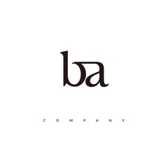 Initial BA Logo Design Vector