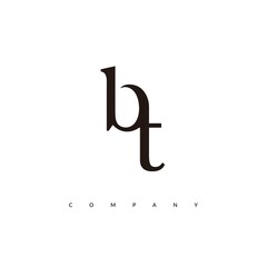 Initial BT Logo Design Vector