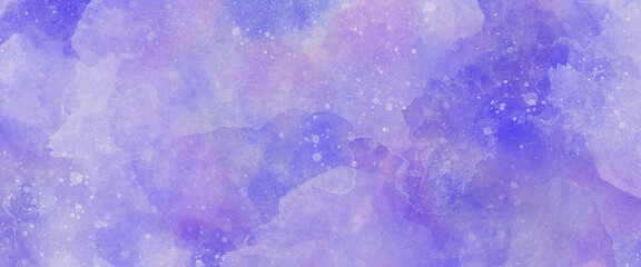 Beautiful ink effect grungy violet gradient water color artistic brush paint stain background. Paper textured vintage purple abstract watercolor painted illustration for Grungy colorful background.