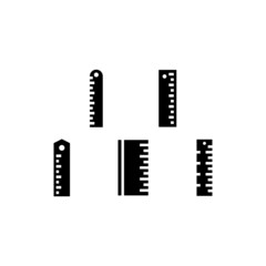 Ruler set icon isolated on white background