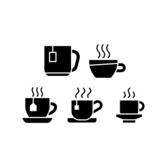 Tea set icon isolated on white background