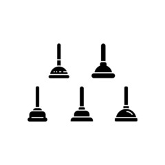 Naklejka premium Plunger set icon isolated on white background