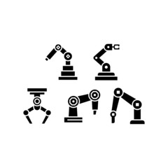 Robotic set icon isolated on white background