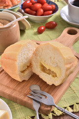 The bomb bread has a bomb-shaped appearance that is its biggest feature 