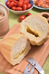 The bomb bread has a bomb-shaped appearance that is its biggest feature 