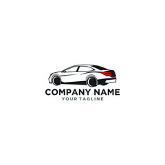 The concept of a simple logo illustration of a silhouette car, suitable for your business company icon in the automotive sector and others