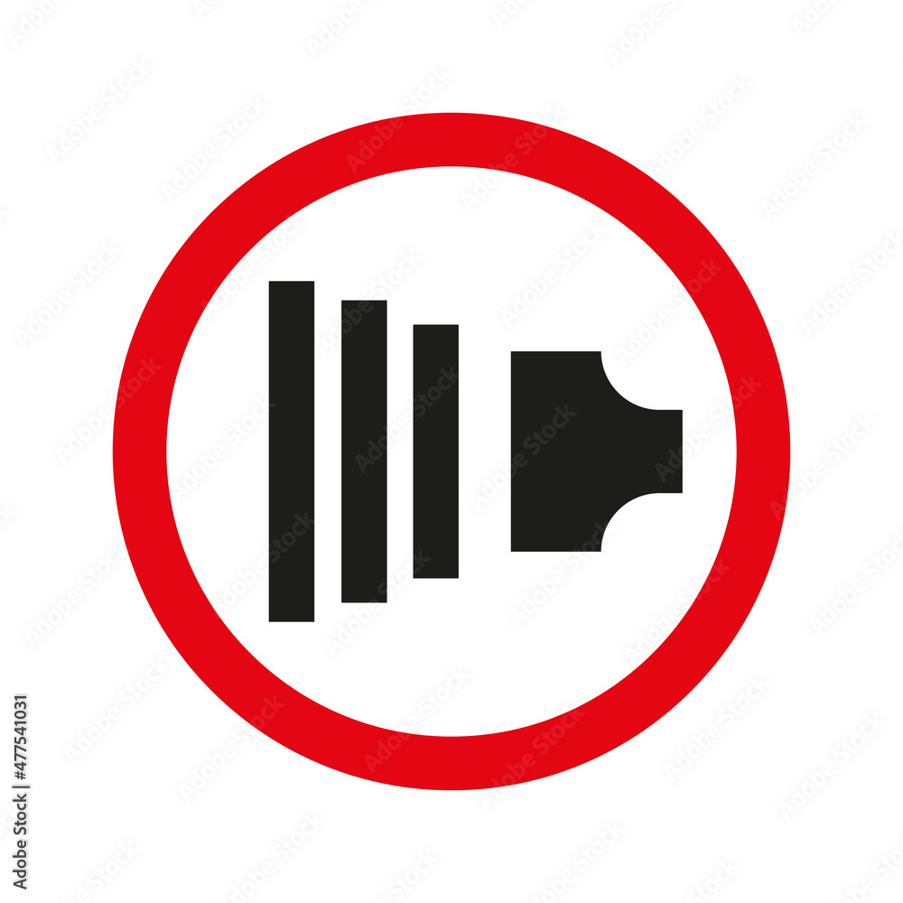 Poster audio speaker icon. red circle. computer button. simple art. app element. flat design. vector illust