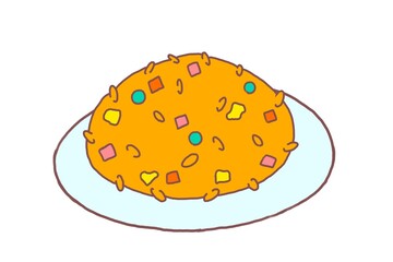 チキンライス　chicken rice　cartoon food illustration