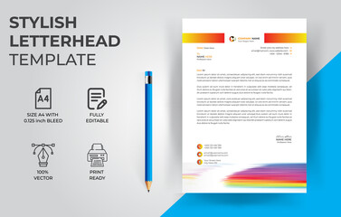 New Year Letterhead Template Design For Your Corporate Business 