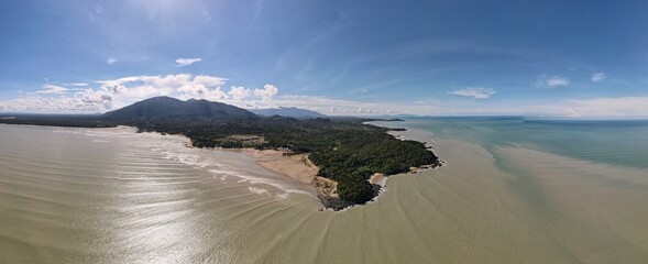 The Pugu, Gondol, Siar and Pandan Beaches of Lundu area at the most southern part of Sarawak and...