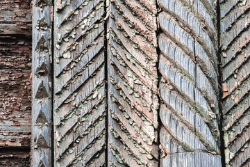 Old carved grunge stained wooden background 6