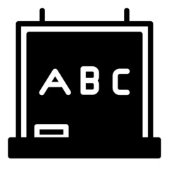 whiteboard icon solid style vector