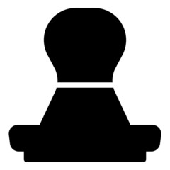 stamp icon solid style vector
