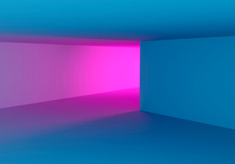 neon lights in indoor spaces with creative and minimal style.3d render