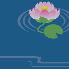 お盆の背景イラスト　スクエア