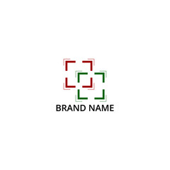 Simple camera focus symbol logo design template, suitable as the identity of a business in the camera sector, such as videography services, cameramen, photography, camera sales, camera courses