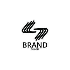 A palm logo design template that forms the letter S, suitable as a business identity or brand. This logo is suitable for all businesses