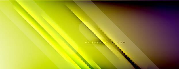 Abstract background - lines composition created with lights and shadows. Technology or business digital template. Trendy simple fluid color gradient abstract background with dynamic