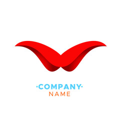 colorful letter V Vector logo for Business Company, Brand Logo