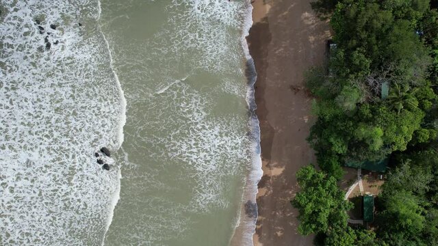 The Telok Teluk Melano Coastline and Serabang Beach at the most southern tip of the Tanjung Datu part of Sarawak and Borneo Island