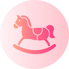 rocking horse gradient icon