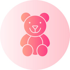 teddy bear toys gradient icon