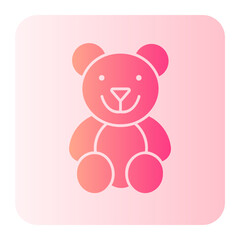 teddy bear toys gradient icon
